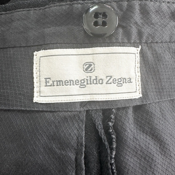 Men’s Dress Pants ERMENEGILDO ZEGNA Collared Pants Dark Gray Trousers Wool Pants - Picture 5 of 6